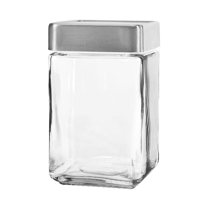 Anchor Stackable 1.5 Qt Jar w/ Brushed Aluminum Lid