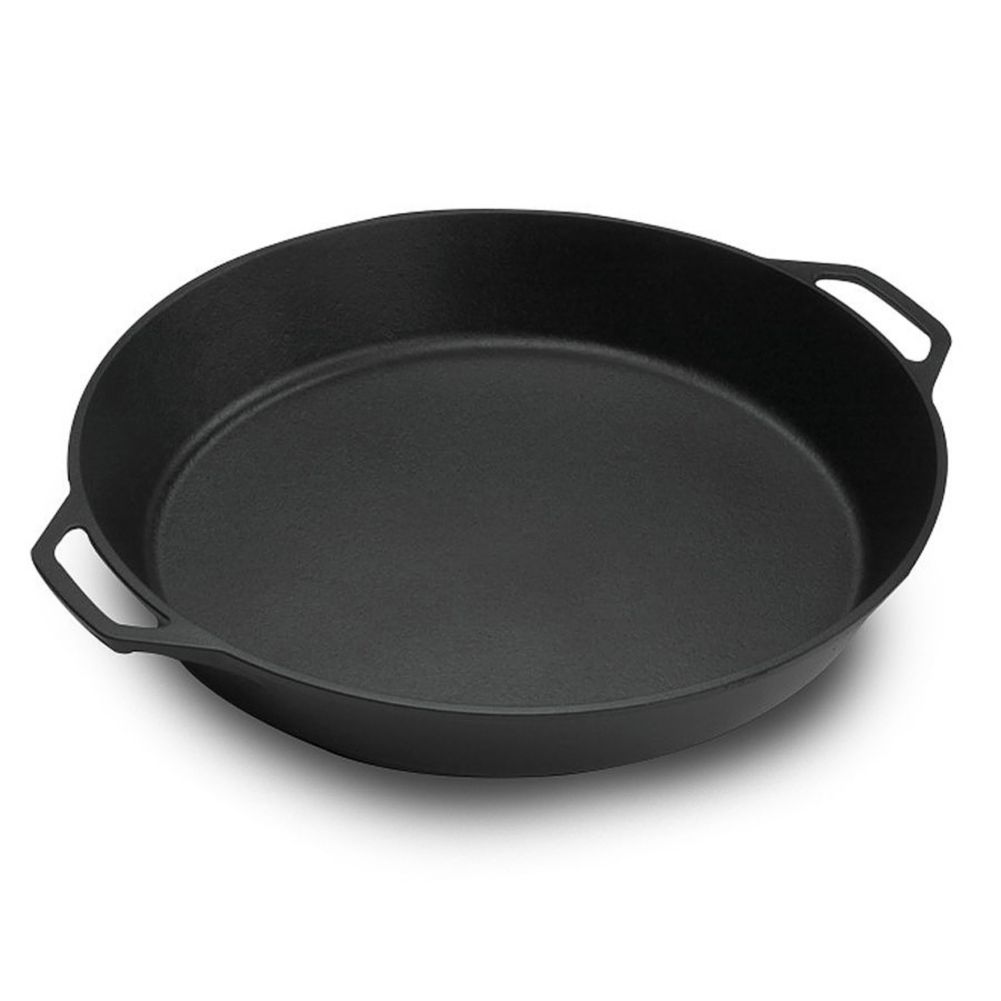 Lodge Logic 17" Large Cast Iron Skillet w/ Built-In Handles