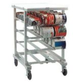Aluminum Can Storage Rack w/ Poly Top, Holds 72 #10 Cans or 96 #5 Cans