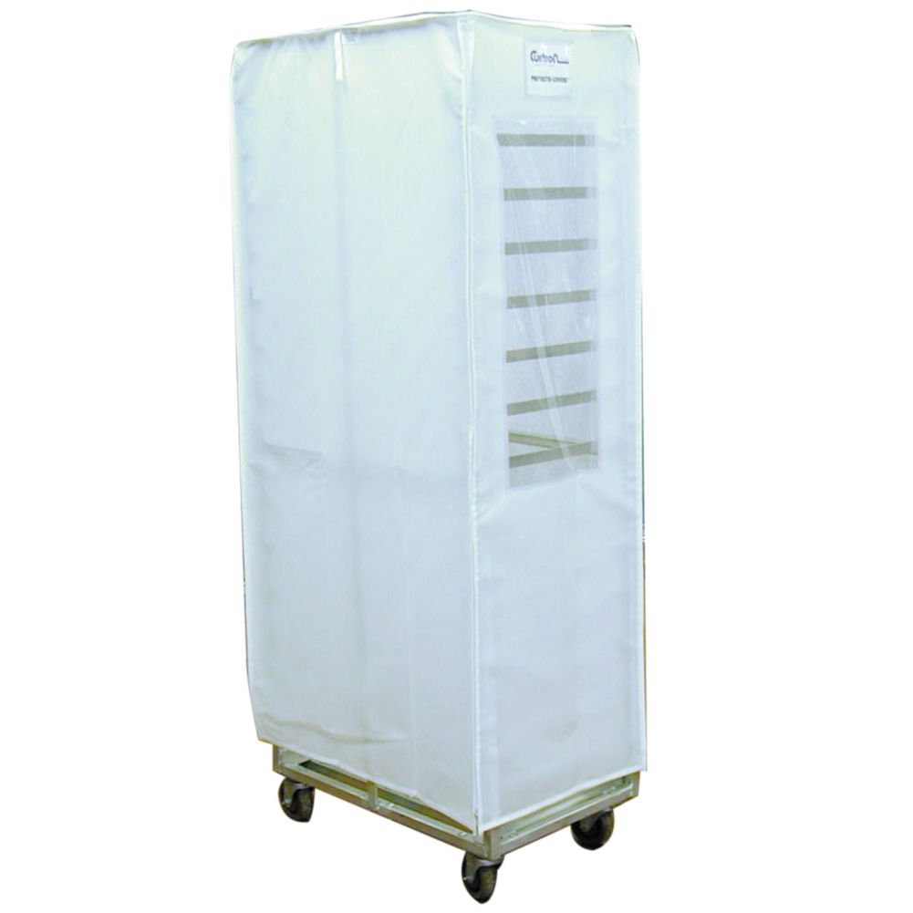 White End Loading Pan Rack Cover w/ Zipper, 23 x 28 x 62