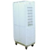 White End Loading Pan Rack Cover w/ Zipper, 23 x 28 x 62