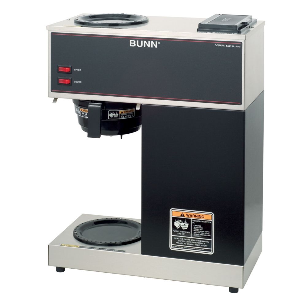 BUNN&reg; Black Pourover 12-Cup Coffee Brewer with 2 Warmers