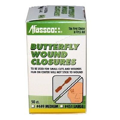 Afassco&reg; Medium Butterfly Closure Bandages