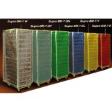 Gray Mesh Pan Rack Cover w/ Zipper, 23" x 28" x 62"