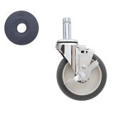 Super Erecta Polyurethane Tread Brake Stem Caster, 5" Diam