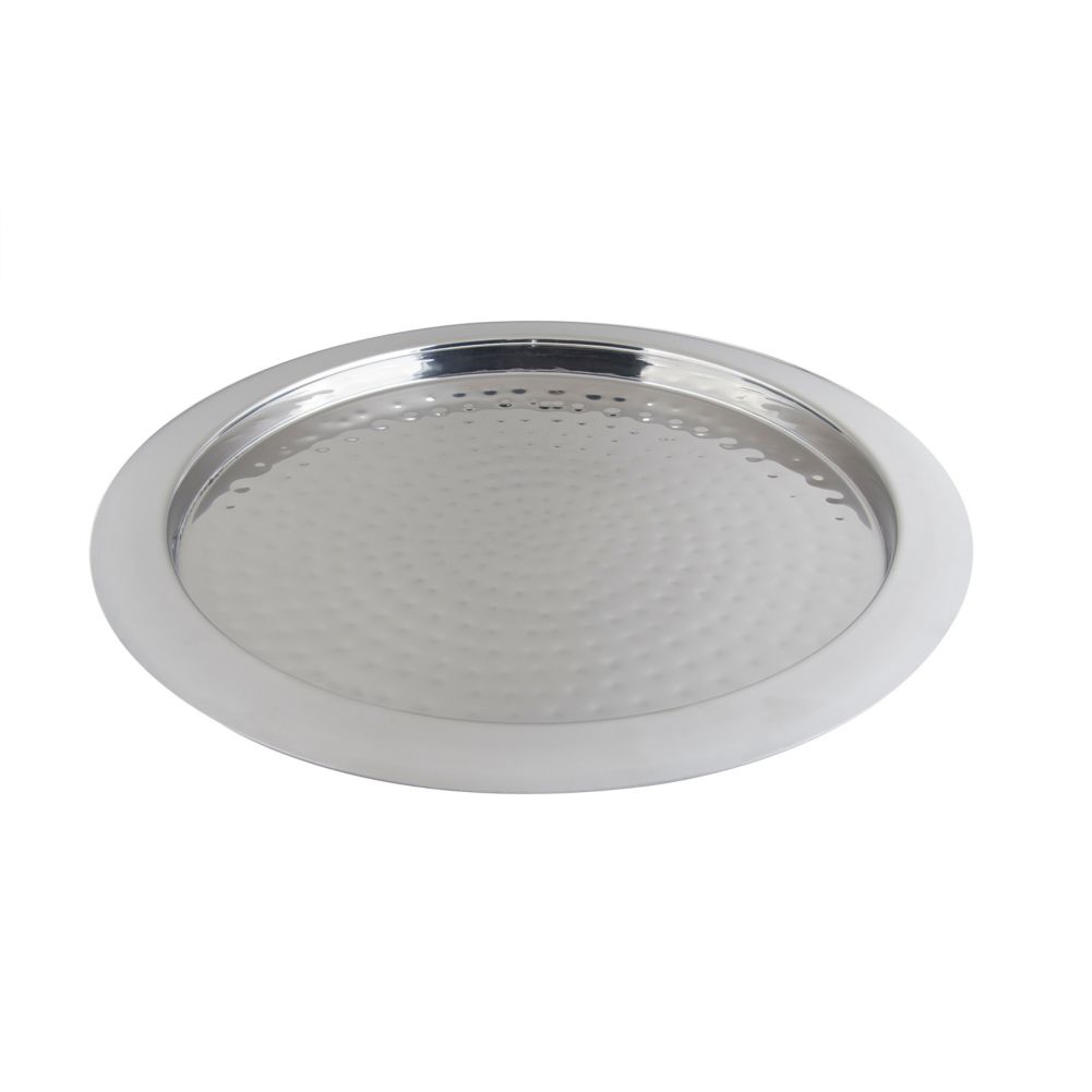 Bon Chef Hammered S/S Round 15" Tray
