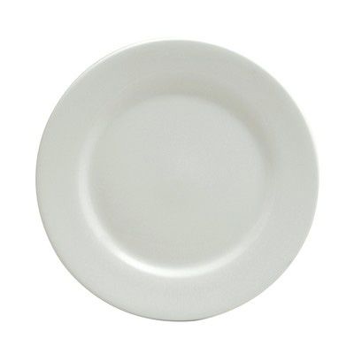 Oneida Delco Ceramicor Bright White Rolled Edge Plate, 9&frac12;"