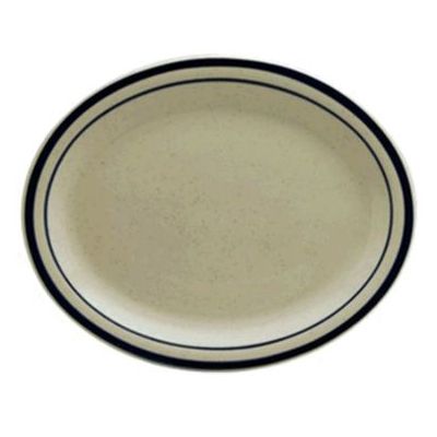 Oneida Rego Blue Ridge Narrow Rim Oval Platter, 13-1/8"