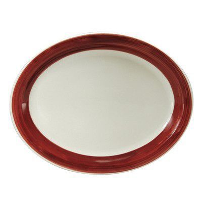 Oneida Rego Jubilee Raspberry Narrow Rim Oval Platter, 13-1/8"