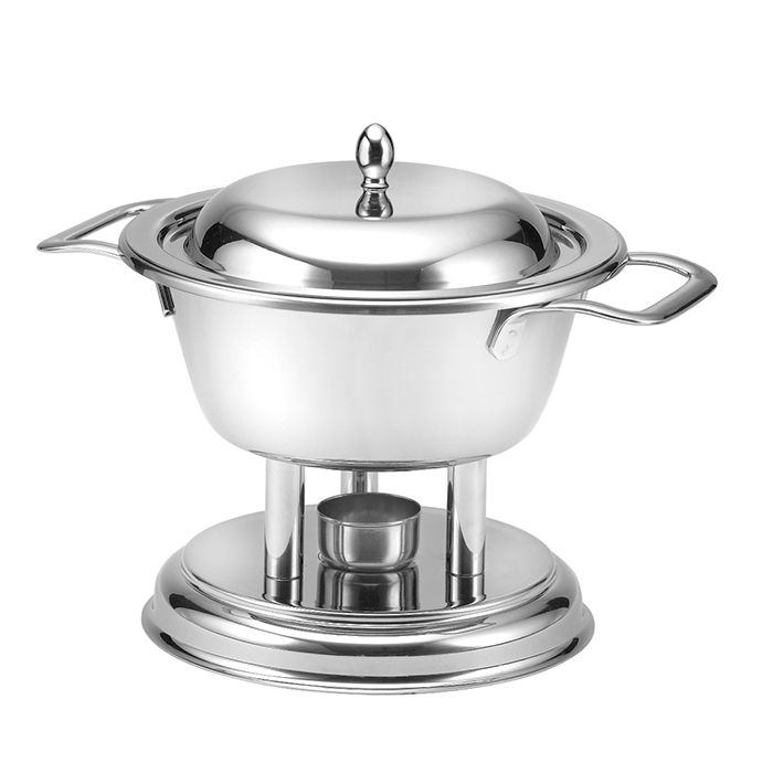 Oneida Ouverture Round S/S 40 oz Mini Sauce Chafer w/ Cover