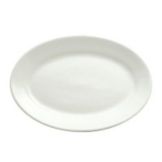 Oneida Delco Atlantic Cream White 10-3/8"  Oval Rolled Edge Platter
