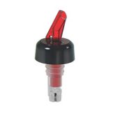 Econo Pourer w/ Red Nozzle/Black Collar/Clear Base, 1.25 oz
