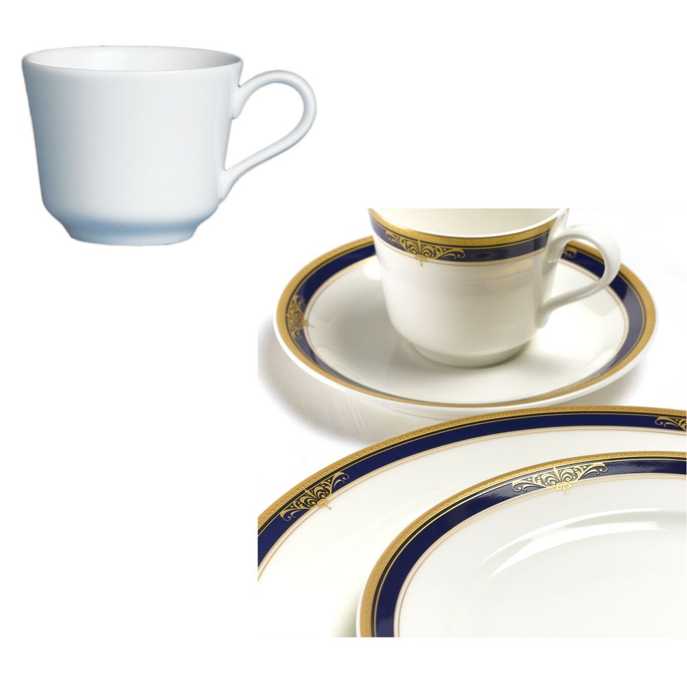 Steelite Royal Court Gold Pia Blue 2-1/2 Oz Demitasse Cup