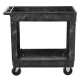 Rubbermaid Black 2-Shelf Utility Cart, 34" x 16"