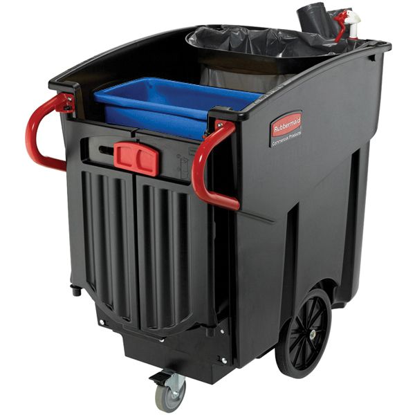 Rubbermaid Mega BRUTE&reg; Black 120 Gal Mobile Waste Collector