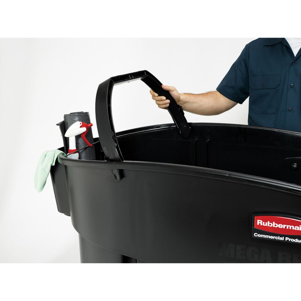 Rubbermaid Mega BRUTE&reg; Black 120 Gal Mobile Waste Collector