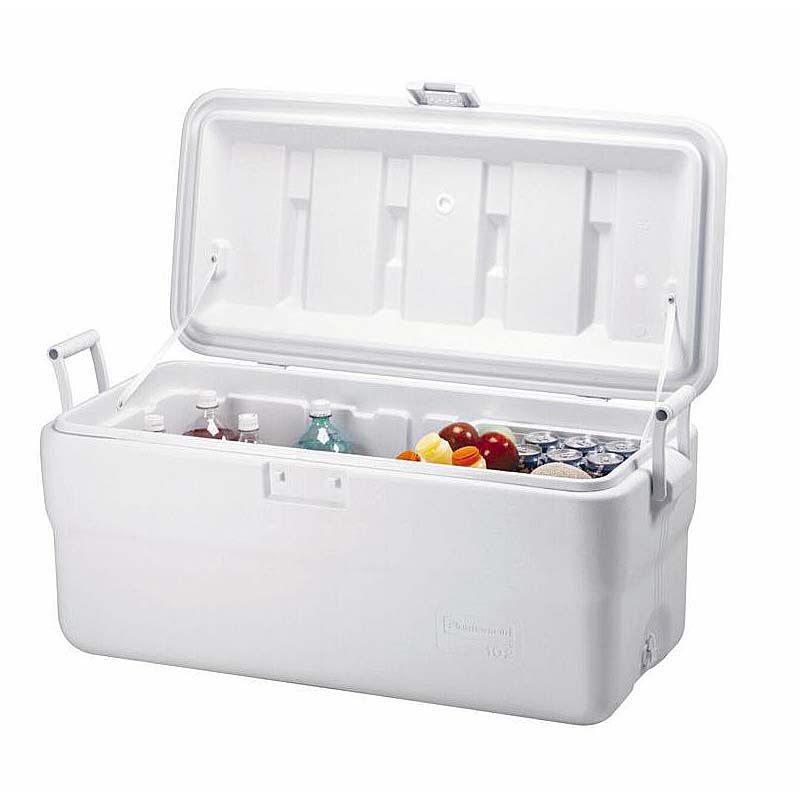 Rubbermaid True White Insulated 102 Qt Marine Cooler