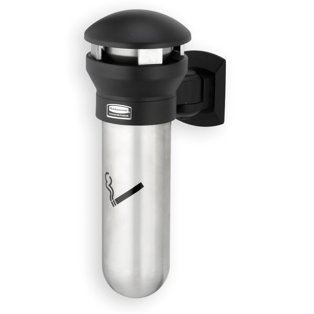 Rubbermaid Infinity&trade; S/S Wall-Mount Smoking Receptacle