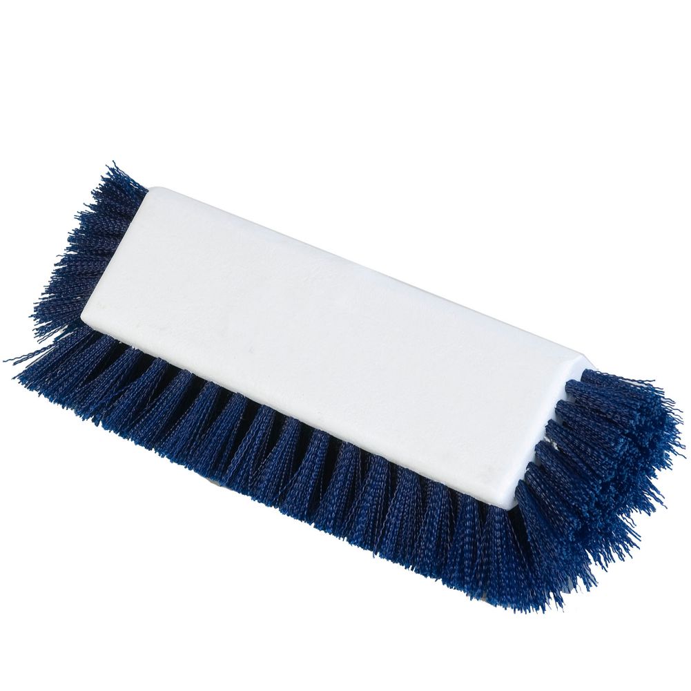 Carlisle Dual Surface Floor Scrub Brush, Blue, 10"