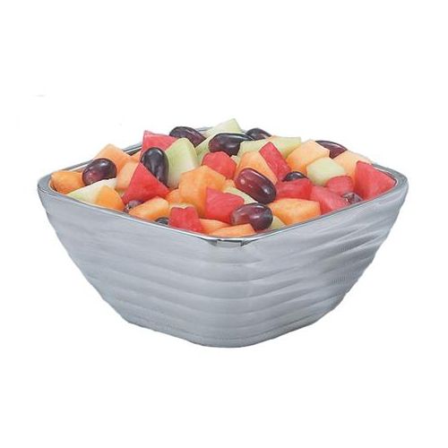 Vollrath&reg; S/S Beehive Style Square Double Wall 1.8 Qt Serving Bowl