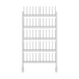 Dinex&reg; TMP Drying & Storage Cart for 100 Domes or 200 Bases
