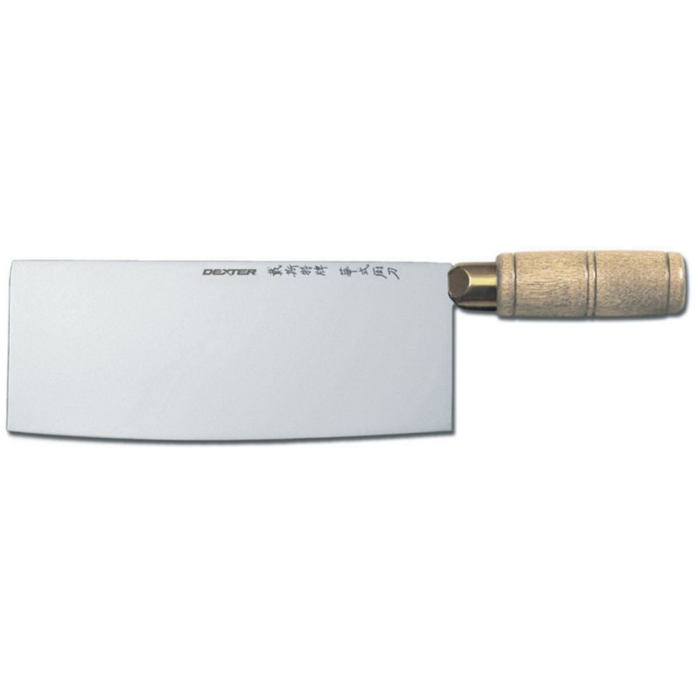 Dexter Traditional Wood Handle 8 x 3-1/4" Chinese Chefs Knife