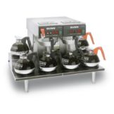 BUNN&reg; Twin S/S 12 Cup Automatic Coffee Brewer with 6 Warmers