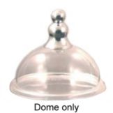 Dover Normandy Hotelware Sm. Gourmet Dome w/ Polished Aluminum Handle