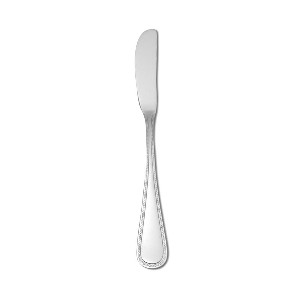 Oneida&reg; Pearl Stainless Steel Flat Handle Butter Spreader