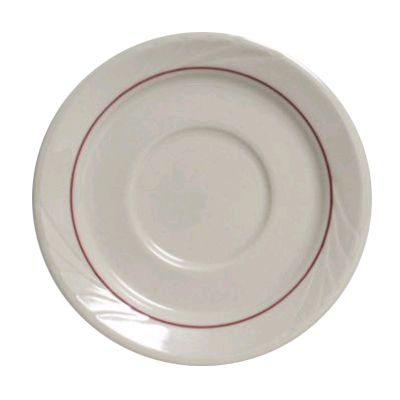 Tuxton&reg; Monterey 5-1/2" Eggshell Saucer With Berry Band