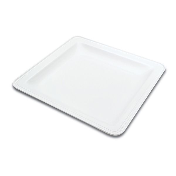 Delfin 16x16x1 in. Square ABS/Acrylic White Madison Tray