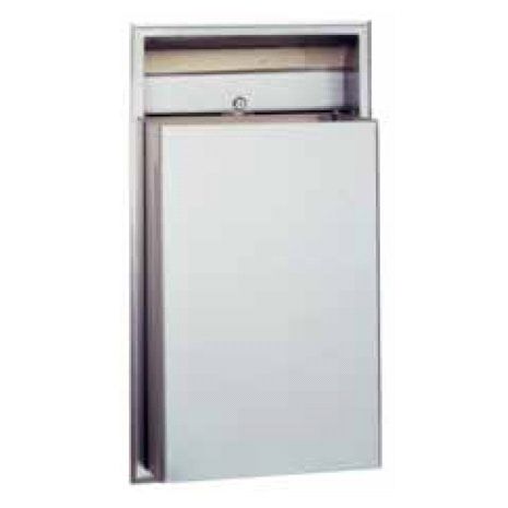 Bobrick 12 Gal. Stainless Steel Recessed Waste Receptacle