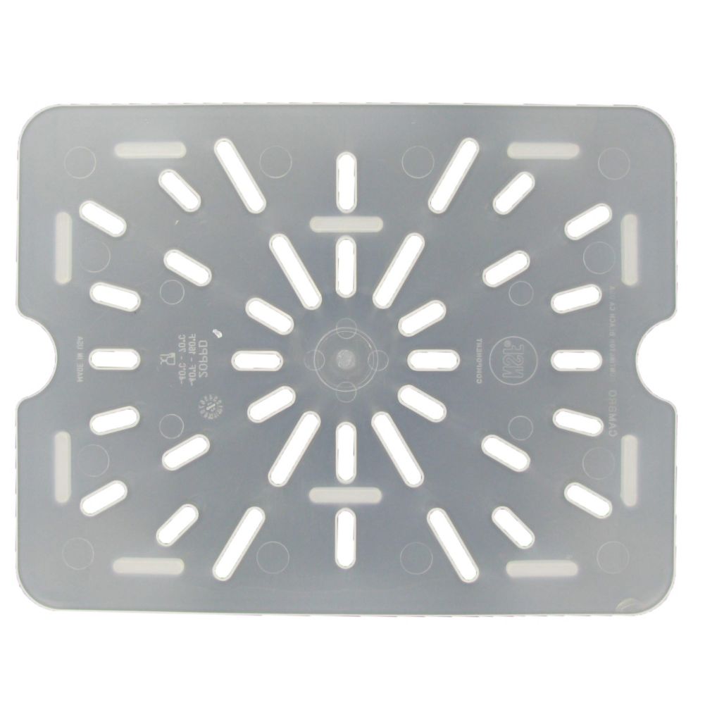 Cambro Translucent 1/2 Size Drain Shelf, Fits 24P and 26PP