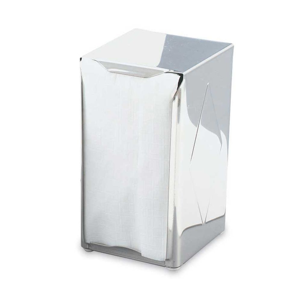 Square Mirror Finish S/S Napkin Holder, 3-1/2x7 H, 135 Napkin Capacity