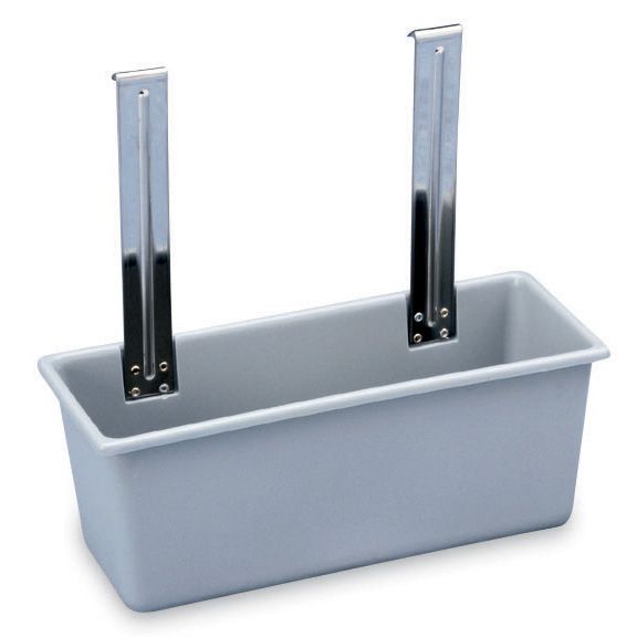 Hanging Silver Bin for Carts, Gray, 15-1/2 x 6-3/8 x 6-1/2