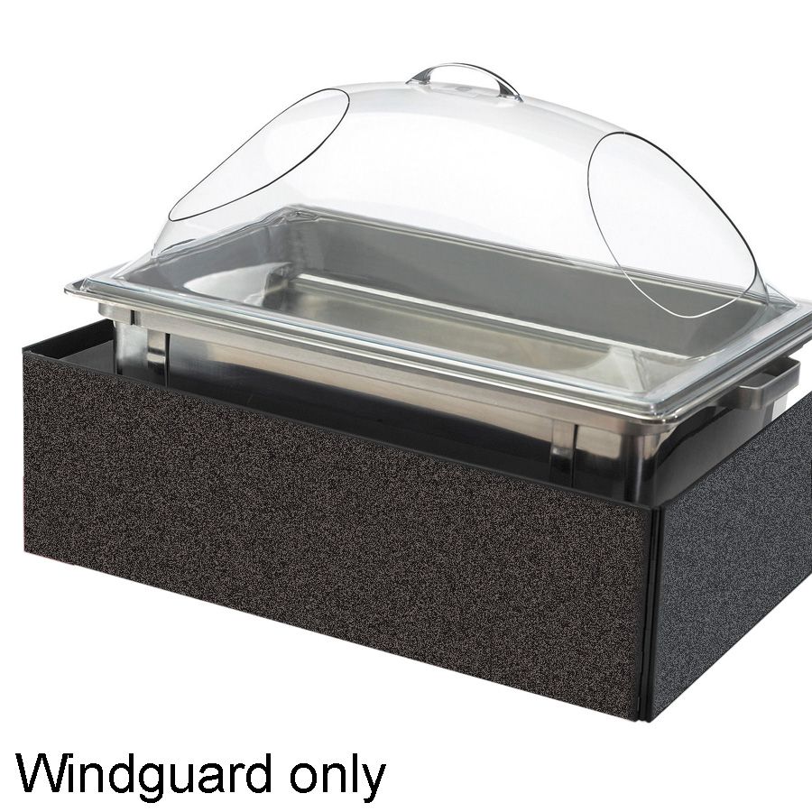 Cal-Mil 22-1/2" x 14" x 7" Charcoal Chafer Windguard