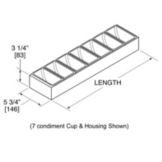 Perlick&reg; 6 Plastic Cup Condiment Tray