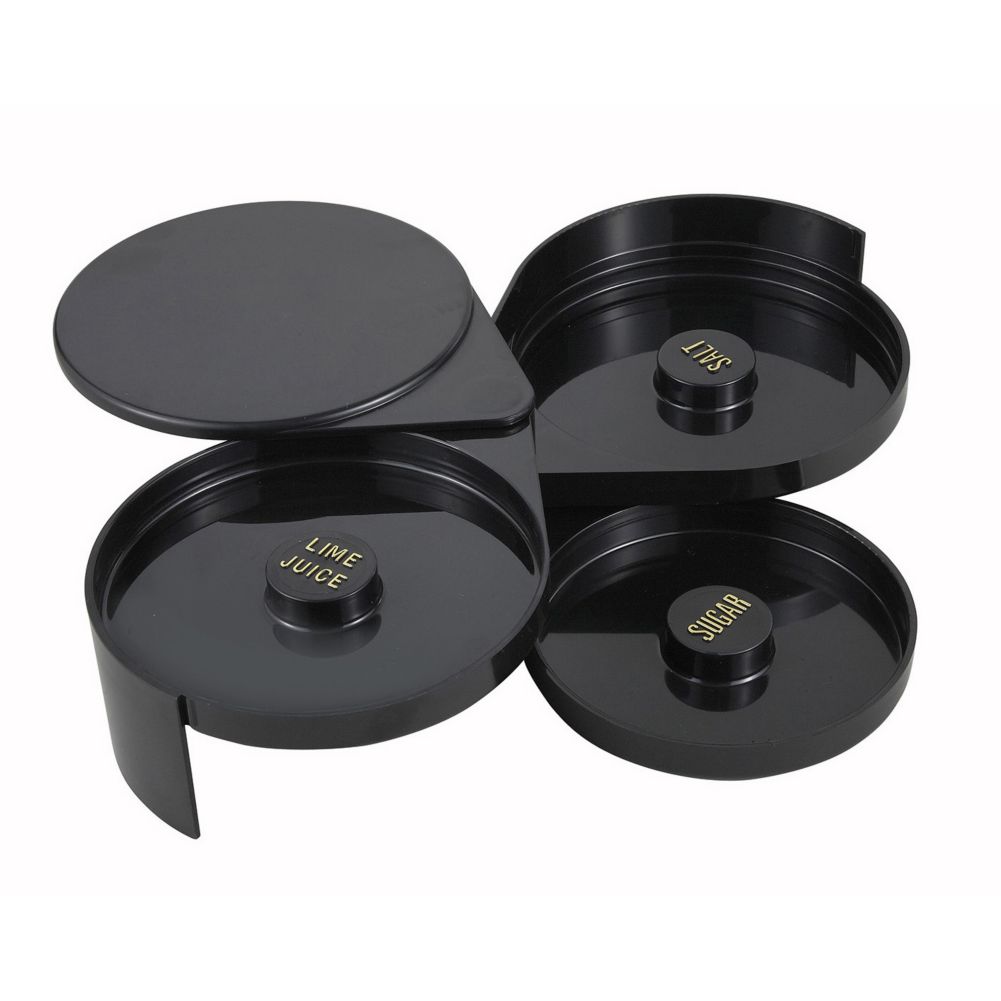 Winco Black 3 Tray Glass Rimmer