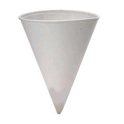 Genpak&reg; 4 oz Paper Cone Cup / 25 Sleeves of 200 Cups