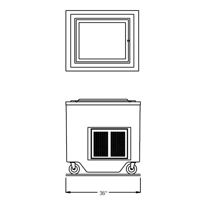 Randell&reg; 36" Fiberglass Frost top Unit