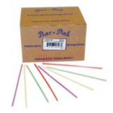 Bunzl 5" Red / White Unwrapped Coffee Stirrer
