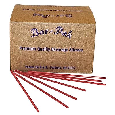 Cell-O-Core 7-3/4" Red Unwrapped Stir Straws