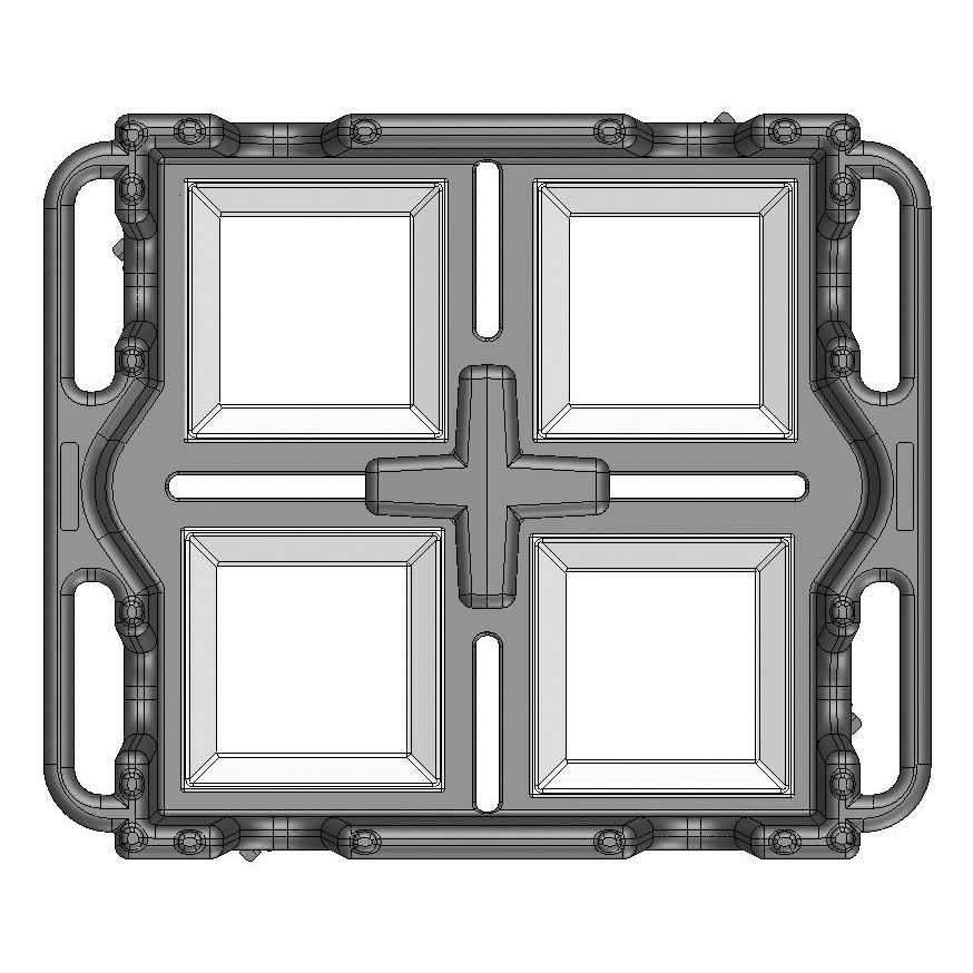 Traex&reg; 1 Post 4 Stack Adjustable Dish Caddy