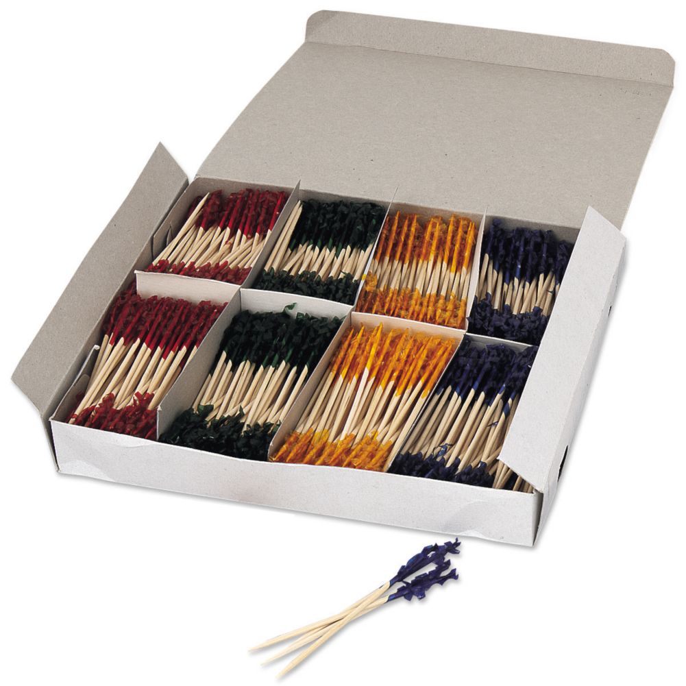 Wood Club Frilled 4" Toothpicks
