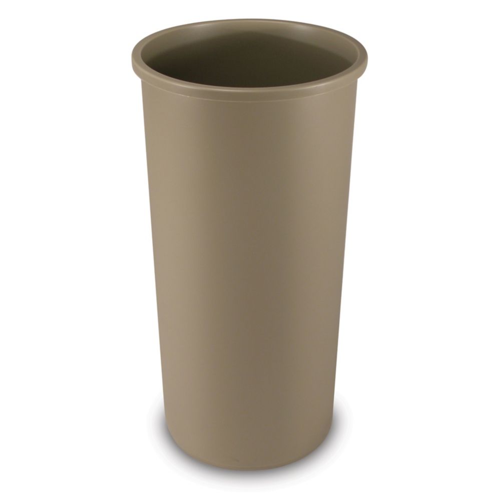 Rubbermaid Untouchable&reg; Round Beige 22 Gal Container