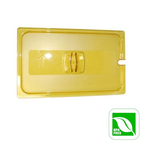 Rubbermaid Amber Full Size Hot Food Pan Cover w/ Notch