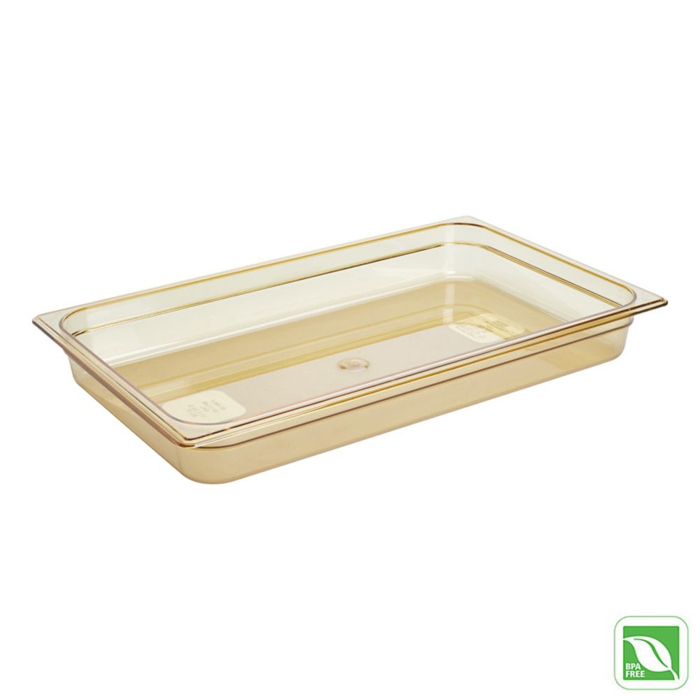 Rubbermaid Amber Full Size Hot Food Pan, 2&frac12;" H