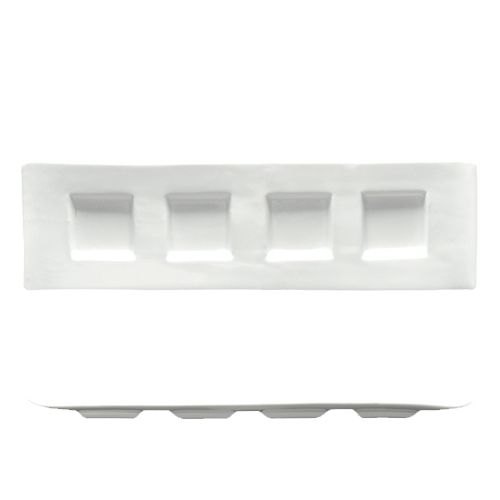 Fortessa&reg; FSW Kyoto 4-Square Rectangular Taster Tray