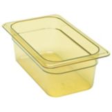 Cambro Amber 1/4 Size High Heat H-Pan&trade; 4" H