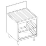 Perlick&reg; Glass Rack Storage Unit w/ Drain Board Top